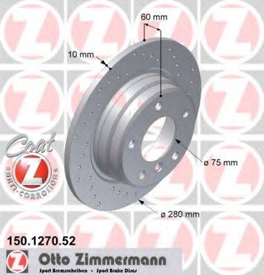 Тормозной диск ZIMMERMANN 150.1270.52
