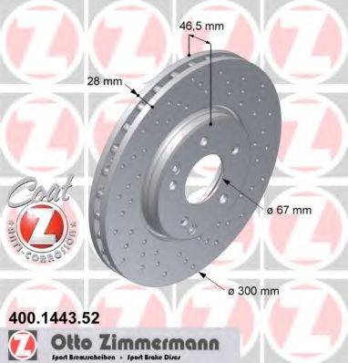 Тормозной диск ZIMMERMANN 400.1443.52