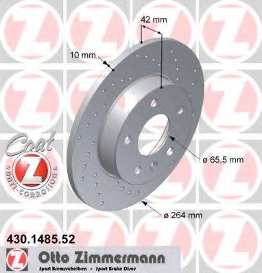 гальмівний диск ZIMMERMANN 430.1485.52
