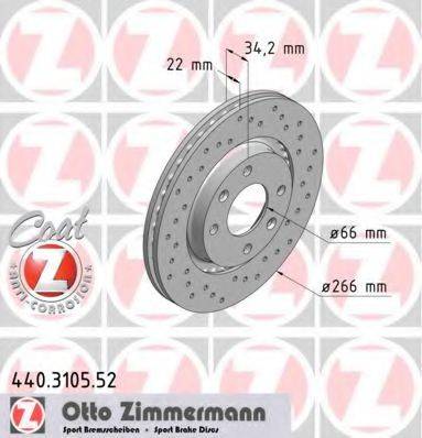 Тормозной диск ZIMMERMANN 440.3105.52