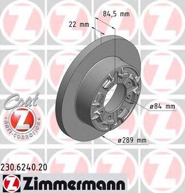 гальмівний диск ZIMMERMANN 230.6240.20