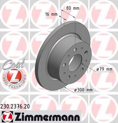 Тормозной диск ZIMMERMANN 230.2376.20