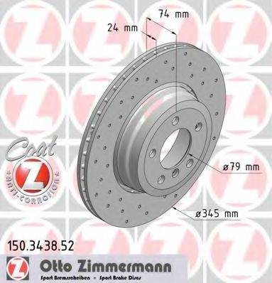 Тормозной диск ZIMMERMANN 150.3438.52