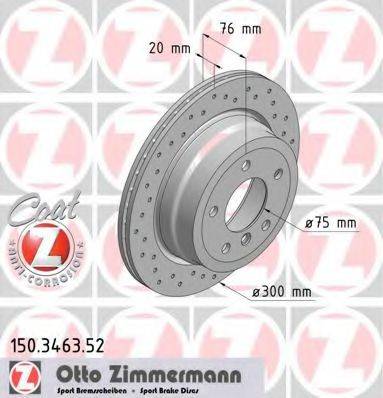 гальмівний диск ZIMMERMANN 150.3463.52