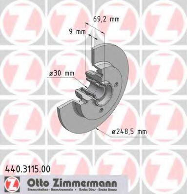 Тормозной диск ZIMMERMANN 440.3115.00