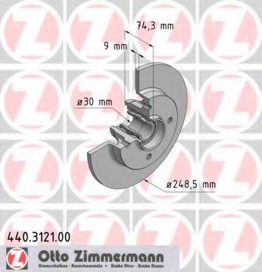 Тормозной диск ZIMMERMANN 440.3121.00