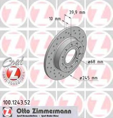 Тормозной диск ZIMMERMANN 100.1243.52