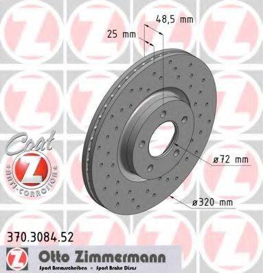 гальмівний диск ZIMMERMANN 370.3084.52