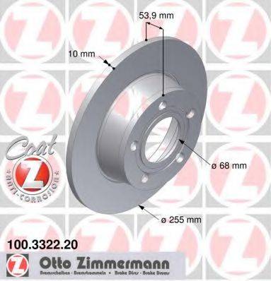Тормозной диск ZIMMERMANN 100.3322.20