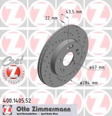 Тормозной диск ZIMMERMANN 400.1405.52