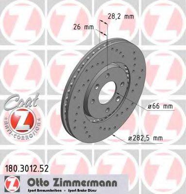 Тормозной диск ZIMMERMANN 180.3012.52