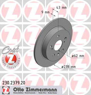 Тормозной диск ZIMMERMANN 230.2379.20