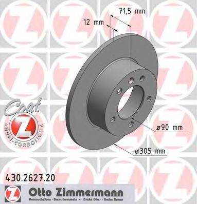 гальмівний диск ZIMMERMANN 430.2627.20