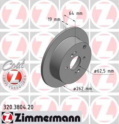 Тормозной диск ZIMMERMANN 320.3804.20