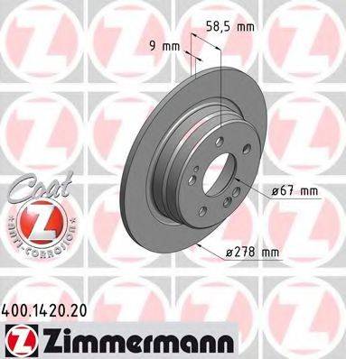 Тормозной диск ZIMMERMANN 400.1420.20