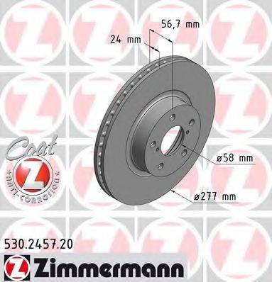 Тормозной диск ZIMMERMANN 530.2457.20
