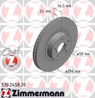 гальмівний диск ZIMMERMANN 530.2458.20