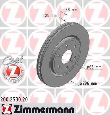 Тормозной диск ZIMMERMANN 200.2530.20