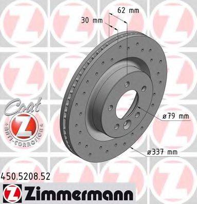 Тормозной диск ZIMMERMANN 450.5208.52