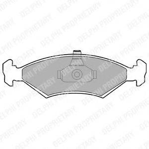 Комплект тормозных колодок, дисковый тормоз DELPHI LP1604