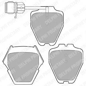 Комплект тормозных колодок, дисковый тормоз DELPHI LP1633