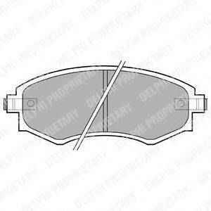 Комплект тормозных колодок, дисковый тормоз DELPHI LP606
