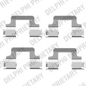 Комплектуючі, колодки дискового гальма DELPHI LX0437