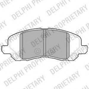 Комплект тормозных колодок, дисковый тормоз DELPHI LP2038
