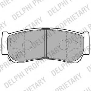 Комплект гальмівних колодок, дискове гальмо DELPHI LP2049