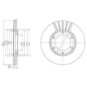 Тормозной диск DELPHI BG2365