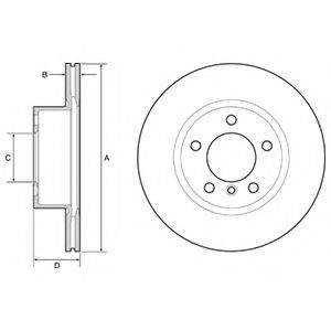 Тормозной диск DELPHI BG4645C