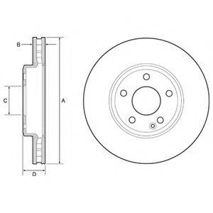 Тормозной диск DELPHI BG4646C