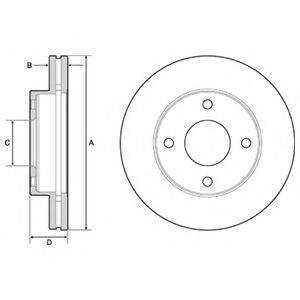 Тормозной диск DELPHI BG4651C