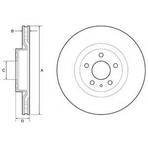 Тормозной диск DELPHI BG4654C