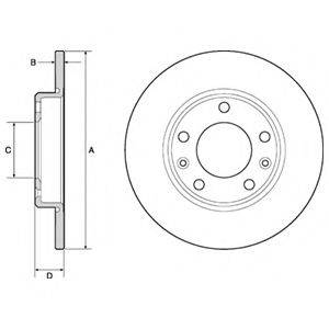 гальмівний диск DELPHI BG4670C
