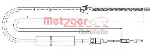 METZGER 107507 Трос, стоянкова гальмівна система
