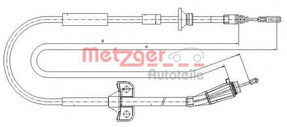 METZGER 108185 Трос, стояночная тормозная система