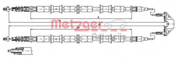 Трос, стоянкова гальмівна система METZGER 11.5864