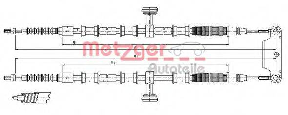 Трос, стоянкова гальмівна система METZGER 11.5945