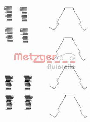 Комплектуючі, колодки дискового гальма METZGER 109-1652
