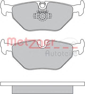 Комплект тормозных колодок, дисковый тормоз METZGER 1170014