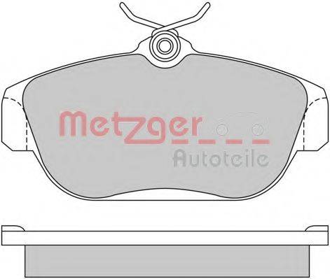 Комплект тормозных колодок, дисковый тормоз METZGER 1170018