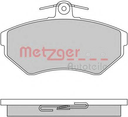 Комплект тормозных колодок, дисковый тормоз METZGER 1170061