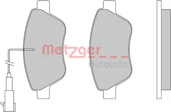 Комплект тормозных колодок, дисковый тормоз METZGER 1170117
