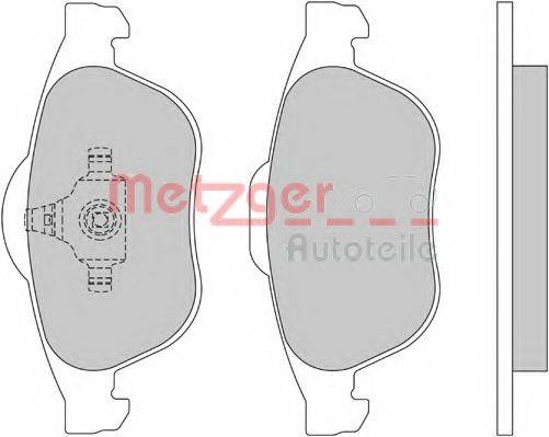 Комплект тормозных колодок, дисковый тормоз METZGER 1170161