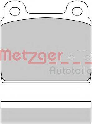 Комплект гальмівних колодок, дискове гальмо METZGER 1170370