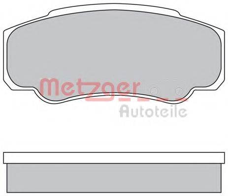 Комплект тормозных колодок, дисковый тормоз METZGER 1170381