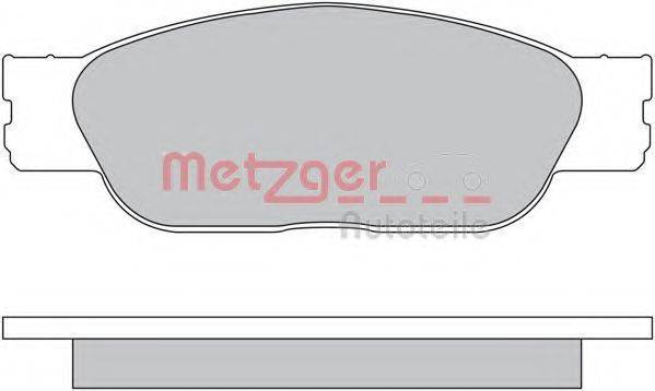 Комплект гальмівних колодок, дискове гальмо METZGER 1170610