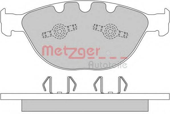 Комплект гальмівних колодок, дискове гальмо METZGER 1170380