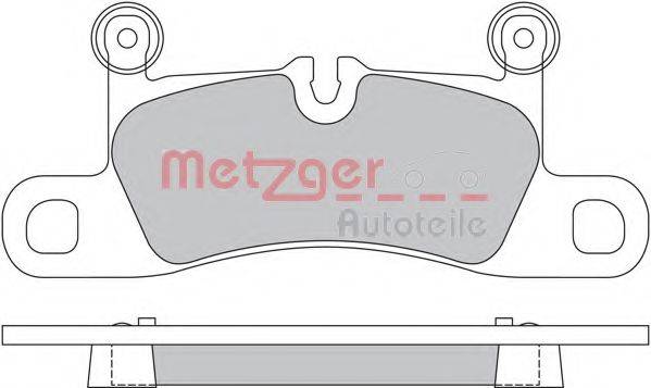Комплект тормозных колодок, дисковый тормоз METZGER 1170523